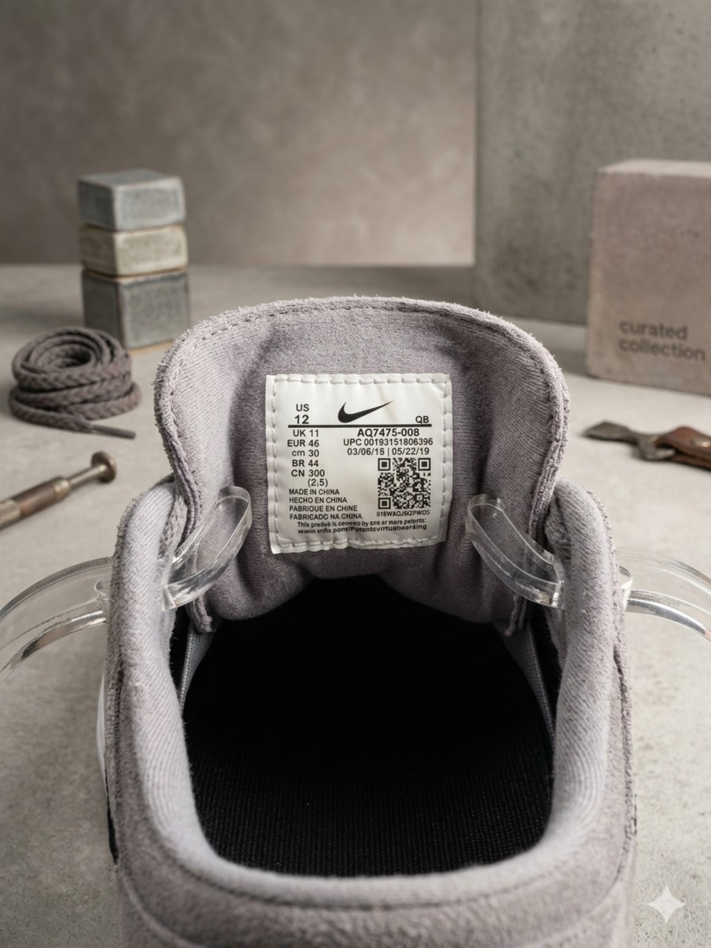 505 Nike SB Zoom Stefan Janoski RM Atmosphere Grey Crimson Low Top Men's 12 - Picture 4 of 7